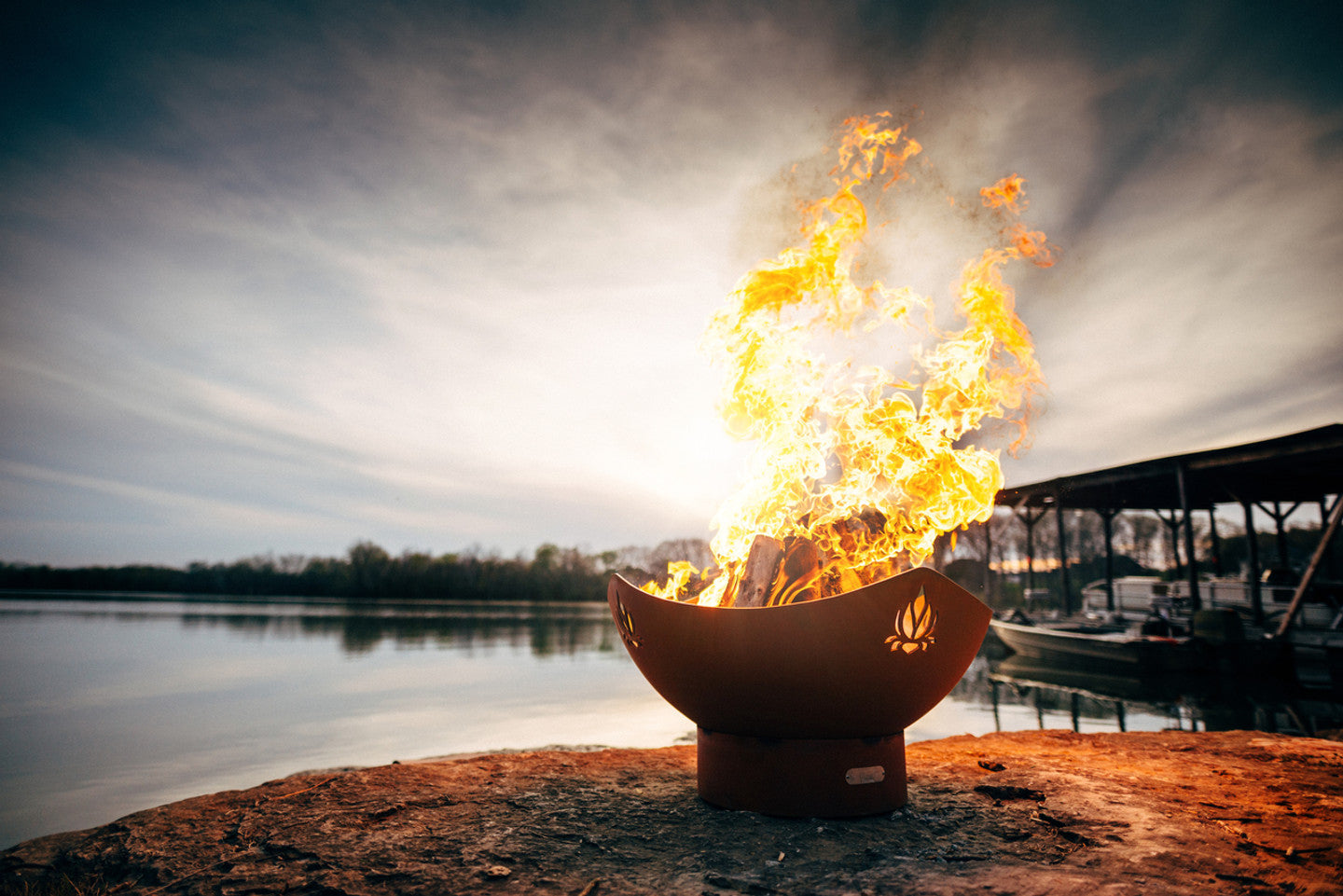 Fire Pit Art - Namaste Carbon Steel Fire Pit