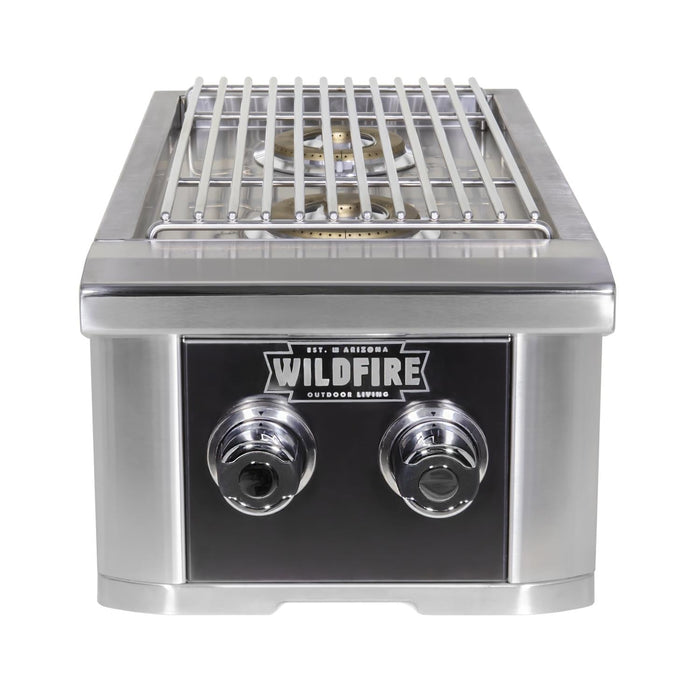 Wildfire Outdoor Ranch Double Side Burner Black 304 BSS - WF-DBLSBRN-RH