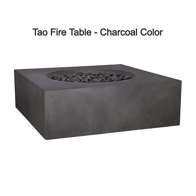 Pyromania Fire Tao Square 41" x 41" Concrete Fire Pit Table