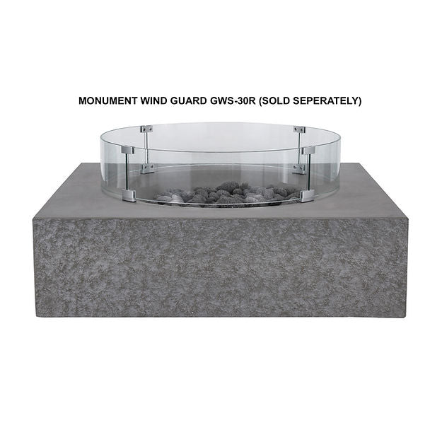 Pyromania Fire Monument Round Glass Wind Guard