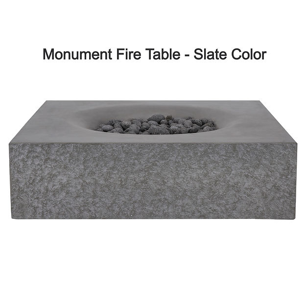 Pyromania Fire Monument Square 41" x 41" Concrete Fire Pit Table