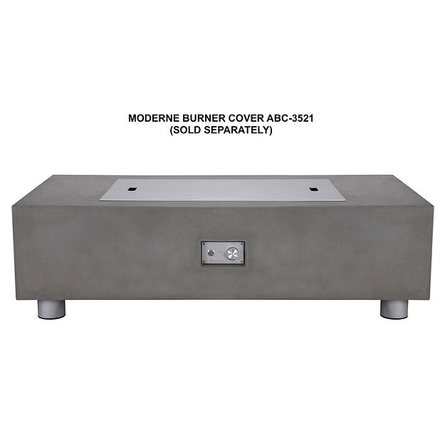 Pyromania Fire Moderne Rectangular 58" x 32" Concrete Fire Pit Table