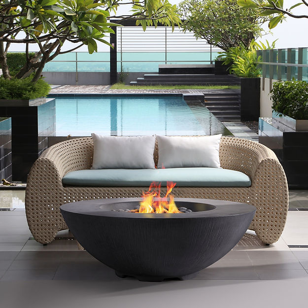 Pyromania Fire Shangri-la 41-Inch Round Concrete Fire Pit