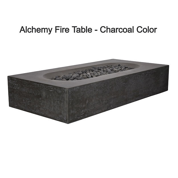 Pyromania Fire Alchemy Rectangular 60" x 30" Concrete Fire Pit Table