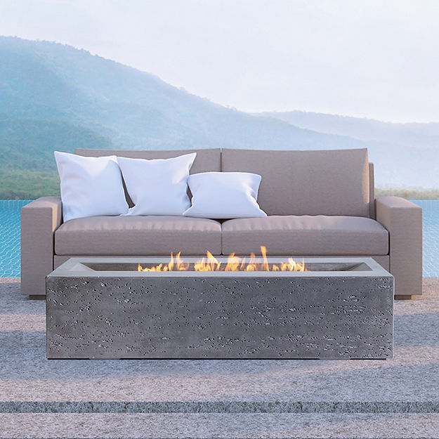 Pyromania Fire Millenia Rectangular 48" x 30" Concrete Fire Pit Table