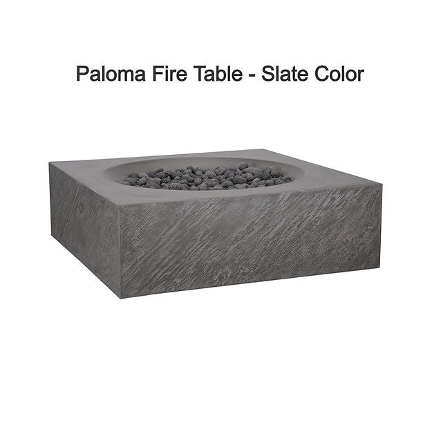 Pyromania Fire Paloma Square 36" x 36" Concrete Fire Pit Table