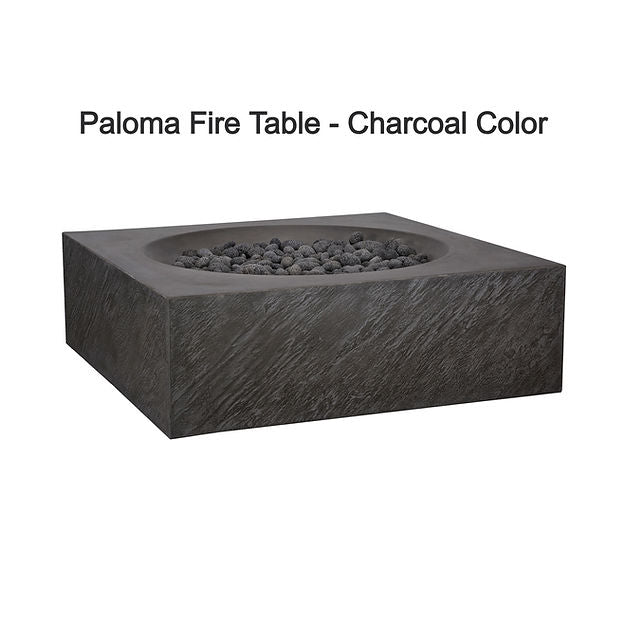 Pyromania Fire Paloma Square 36" x 36" Concrete Fire Pit Table