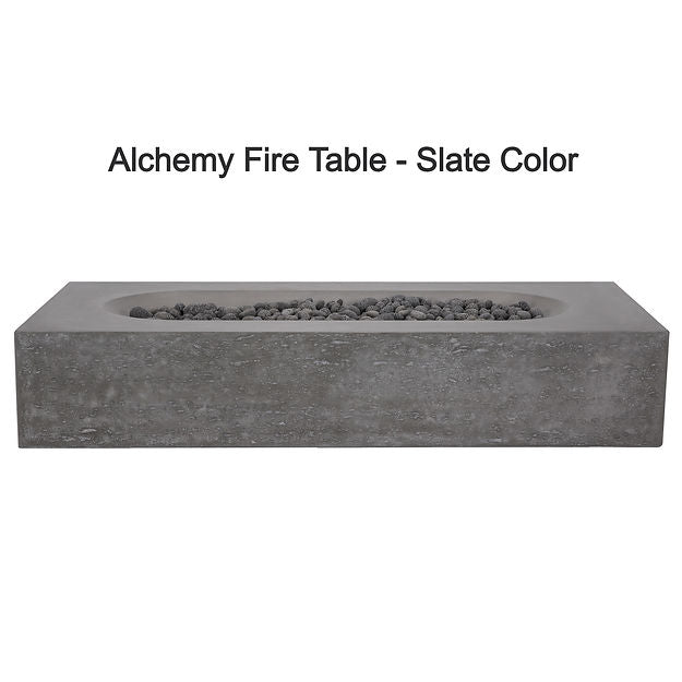 Pyromania Fire Alchemy Rectangular 60" x 30" Concrete Fire Pit Table