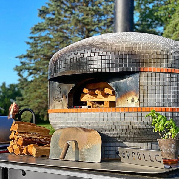 WPPO 28" Lava Dome Professional Wood Fired Outdoor Pizza Oven - WKPM-D7000