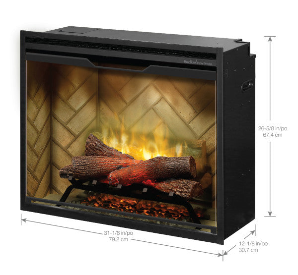 Dimplex Revillusion 30 Inch Built-In Electric Firebox Herringbone 500002388