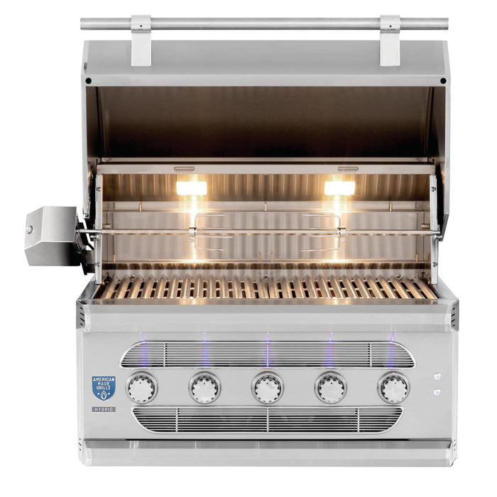 American Made Grills Muscle 36 Inch Built-In Gas Grill with Infrared Searing Burner and Rotisserie Kit - MUS36