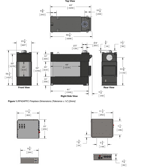 Montigo Exemplar Pier RP424 Direct Vent Gas Fireplace