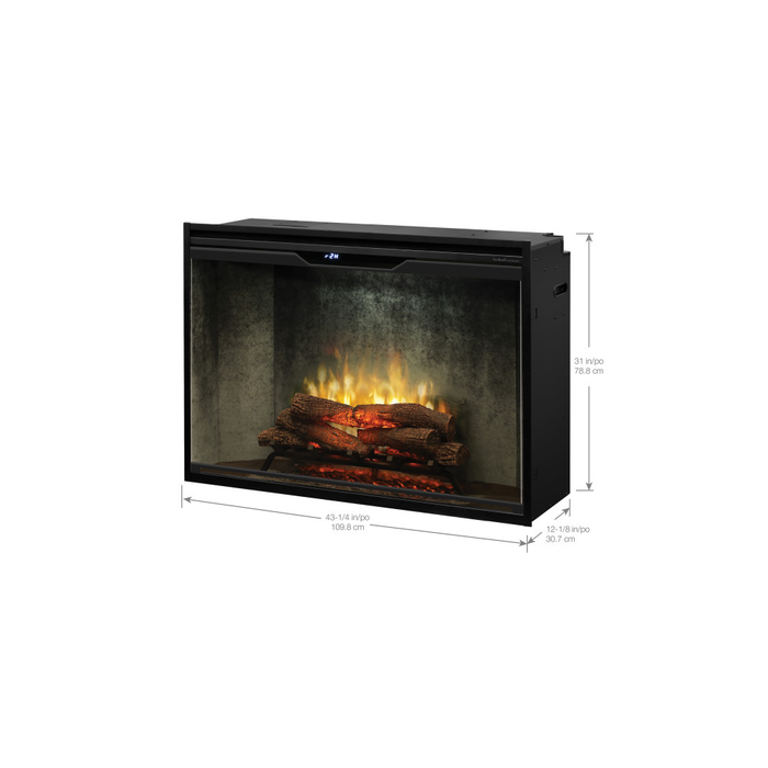 Dimplex Revillusion 42 Inch Built-In Electric Firebox Herringbone 500002410