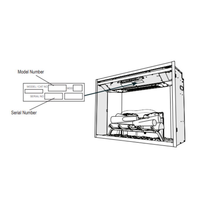 Dimplex Revillusion 36 Inch Portrait Built-In Electric Firebox Herringbone 500002398