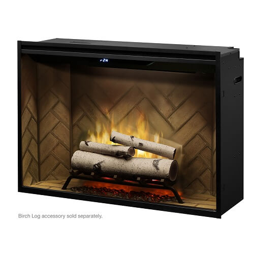 Dimplex Revillusion 36 Inch Portrait Built-In Electric Firebox Herringbone 500002398