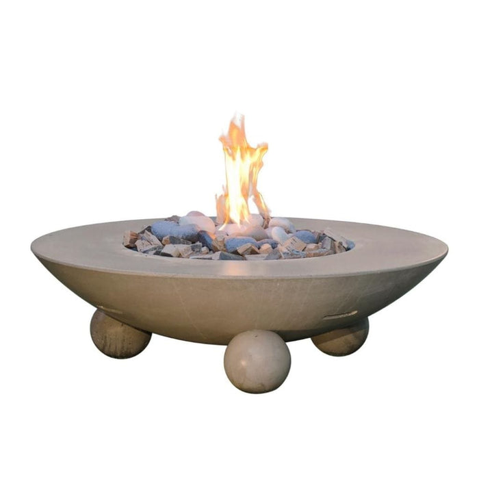 American Fyre Designs 54" Versailles Round Gas Fire Table Ball Feet