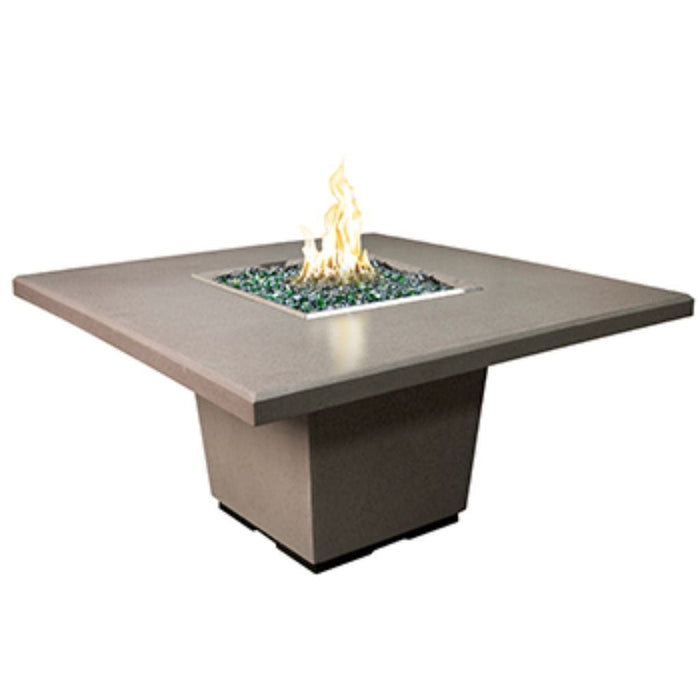 American Fyre Designs 60" Cosmopolitan Square Dining Gas Fire Table