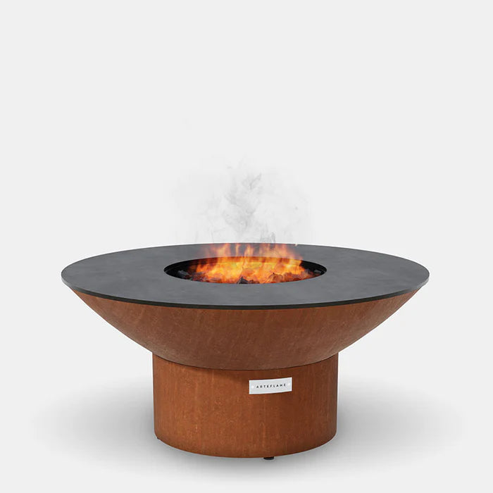 Arteflame Classic 40" - Corten Steel Grill - Low Round Base