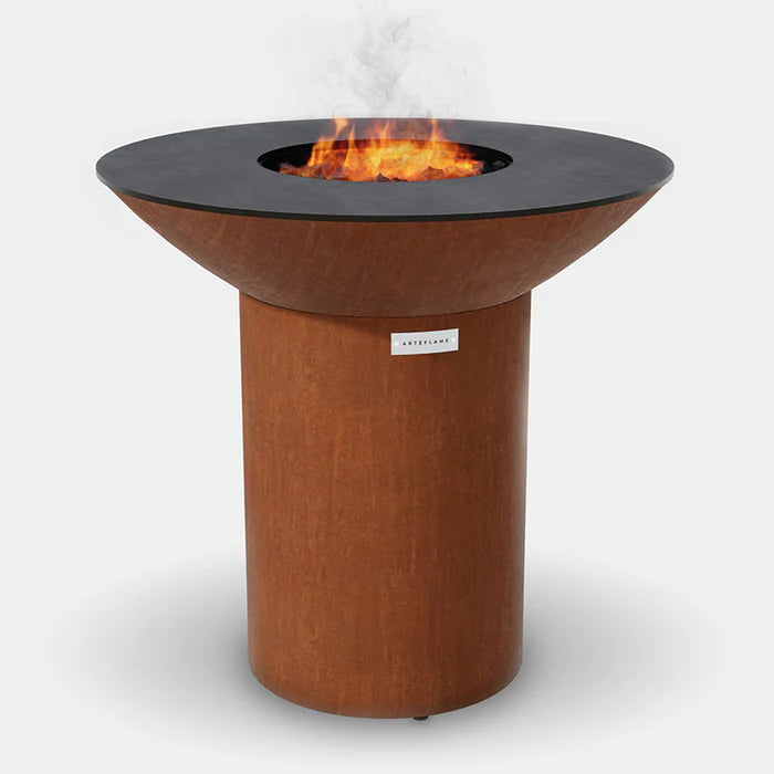 Arteflame Classic 40" - Corten Steel Grill - Tall Round Base