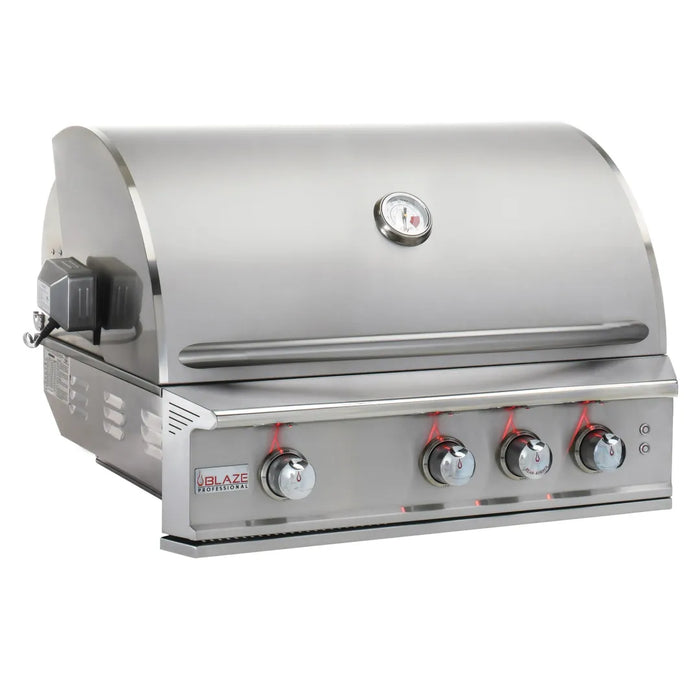 Blaze Professional LUX 34-Inch 3-Burner Built-In Grill With Rear Infrared Burner - BLZ-3PRO