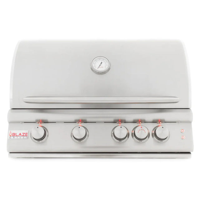 Blaze Premium LTE 32-Inch 4-Burner Built-In Grill With Rear Infrared Burner & Grill Lights - BLZ-4LTE2