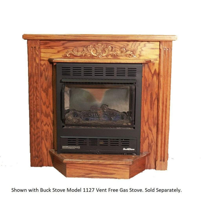 Buck Stove Model 1127 Deluxe Mantel - Dark Oak