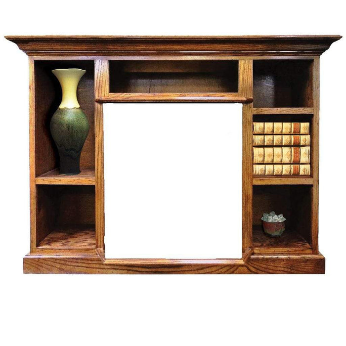 Buck Stove Model 1127 Prestige Bookcase Mantel - Dark Oak