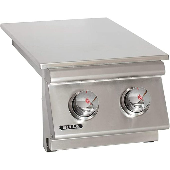 Bull Built-In Double Gas Side Burner w/ Stainless Steel Lid - 30008