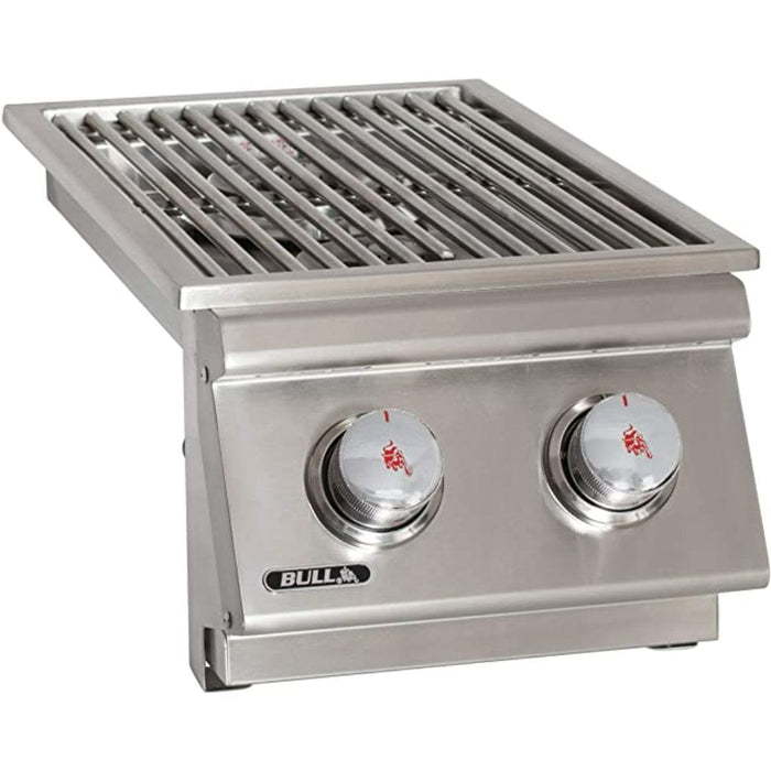 Bull Built-In Double Gas Side Burner w/ Stainless Steel Lid - 30008