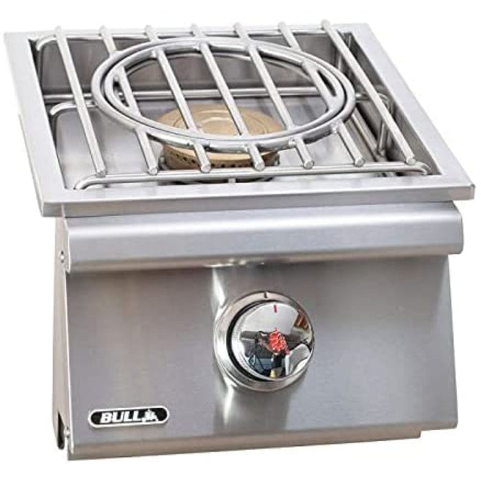 Bull Slide-In Pro Gas Single Side Burner w/ Stainless Steel Lid - 60018/60019