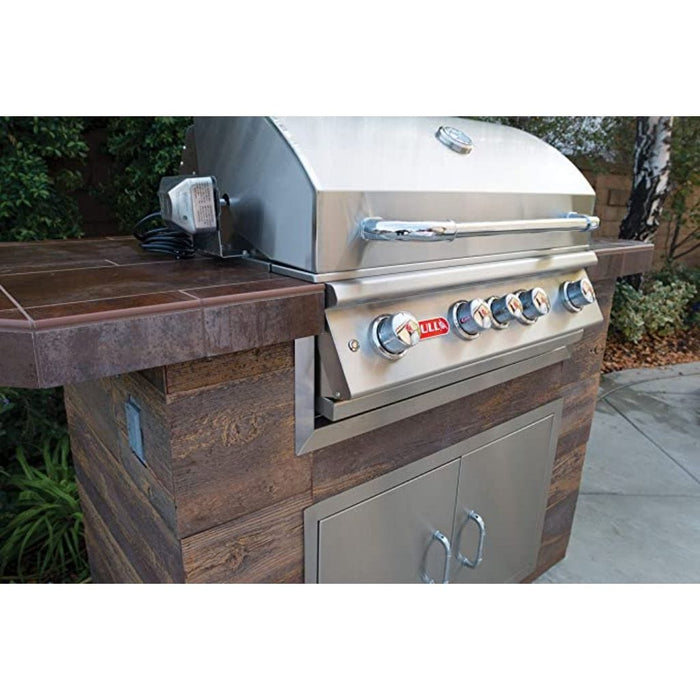 Bull Angus 30-Inch 4-Burner Built-In Gas Grill with Infrared Rear Burner & Rotisserie Kit - 47628