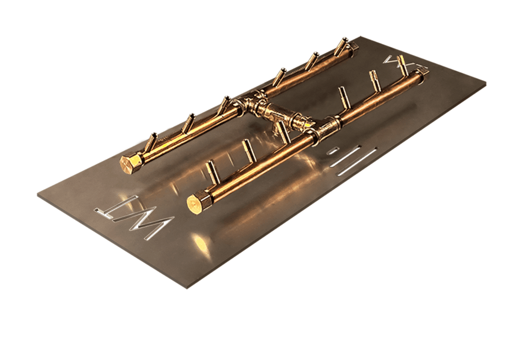 Warming Trends H-Style Crossfire 120K BTU Brass Burner - CFBH120