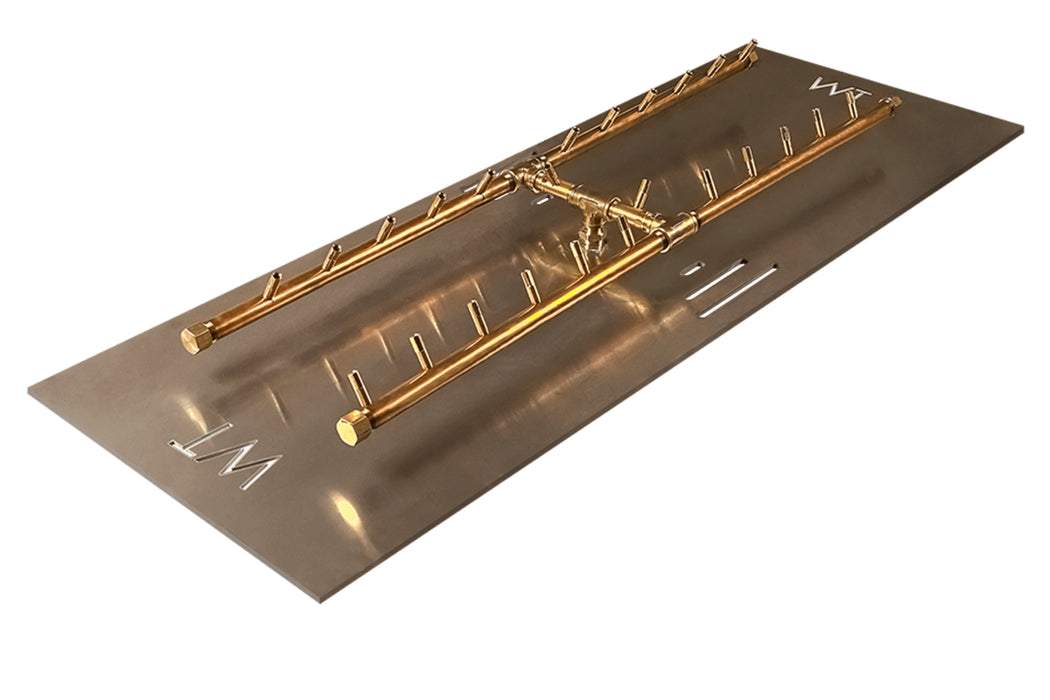 Warming Trends H-Style Crossfire 240K BTU Brass Burner - CFBH240