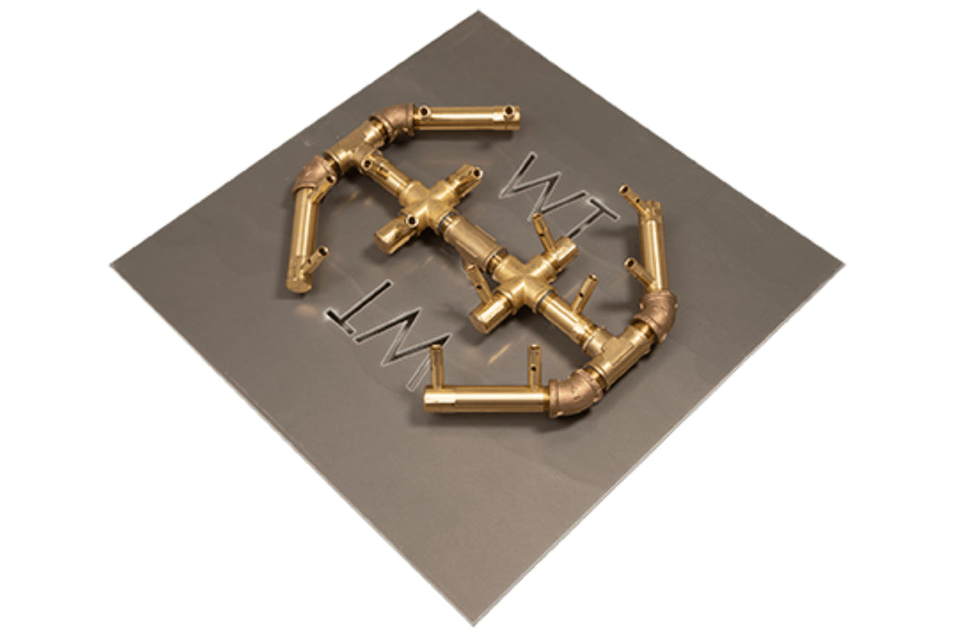 Warming Trends Octagonal Crossfire 140K BTU Brass Burner - CFBO140