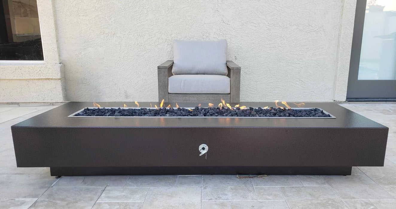 The Outdoor Plus Cabo Rectangular Stainless Steel Fire Pit