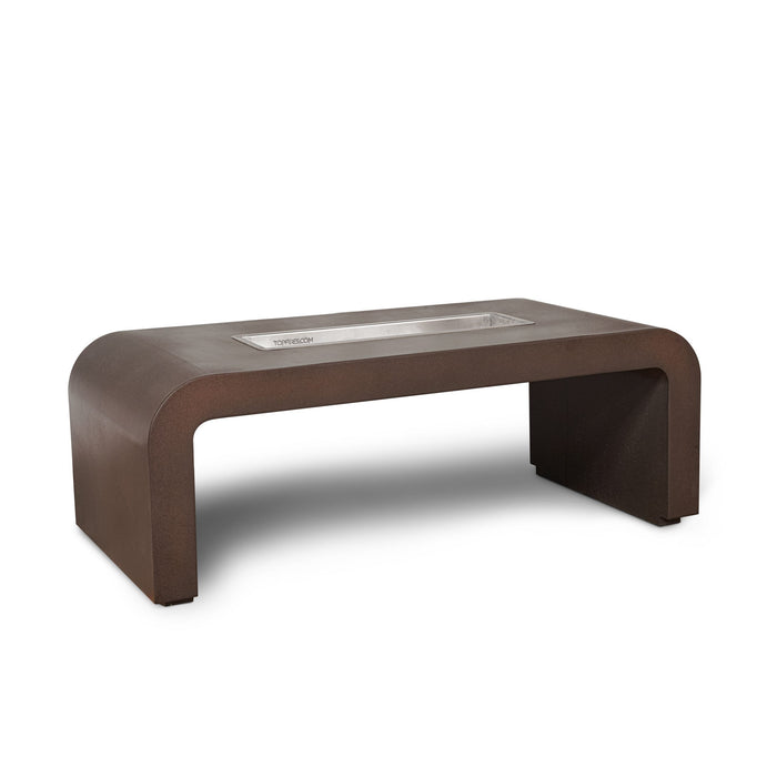 The Outdoor Plus Calabasas Rectangular Metal Fire Pit Table