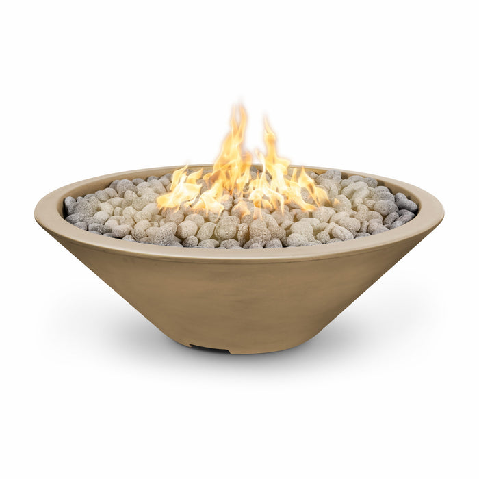 The Outdoor Plus Cazo Narrow Ledge GFRC Concrete Fire Pit Bowl