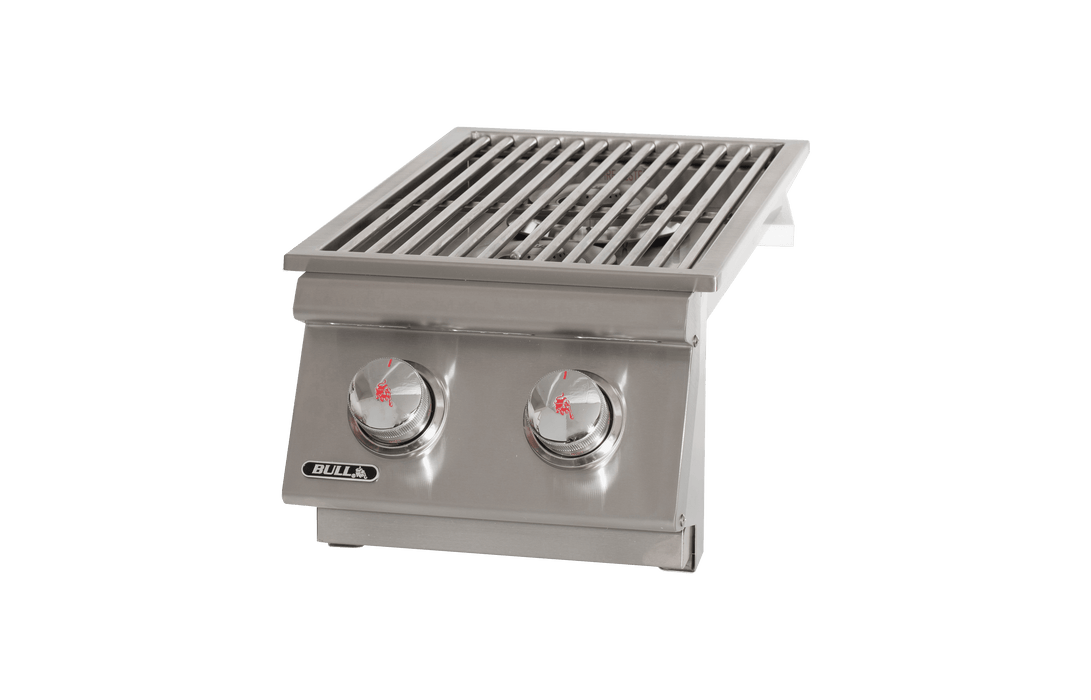 Bull Built-In Elite Natural Gas Double Side Burner w/ Stainless Steel Lid - 40009