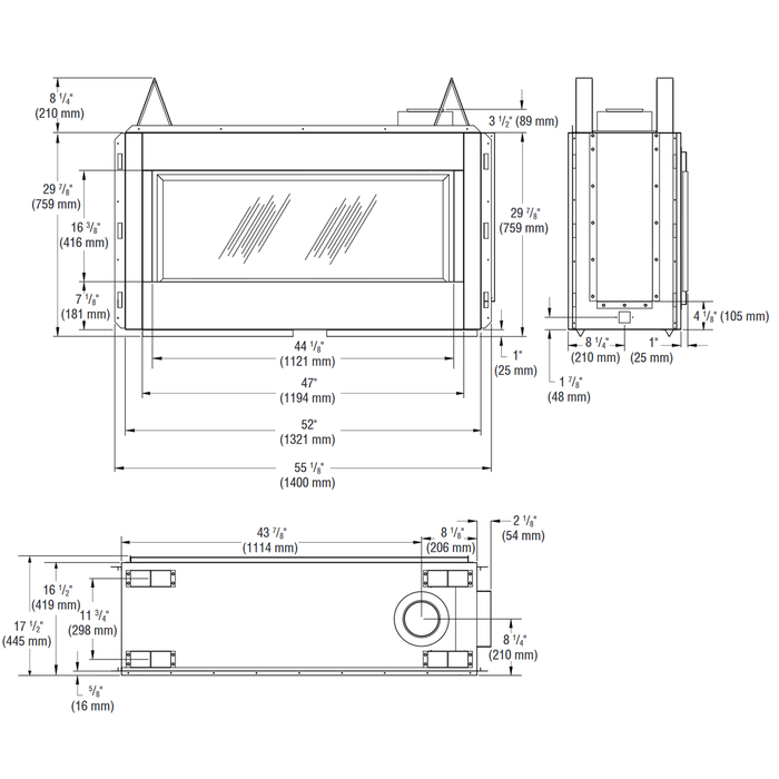 Superior DRL4543 43-Inch Linear Direct Vent Gas Fireplace