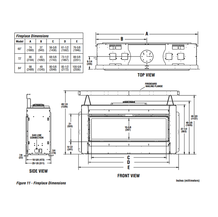 Superior DRL6084 84-Inch Linear Direct Vent Gas Fireplace