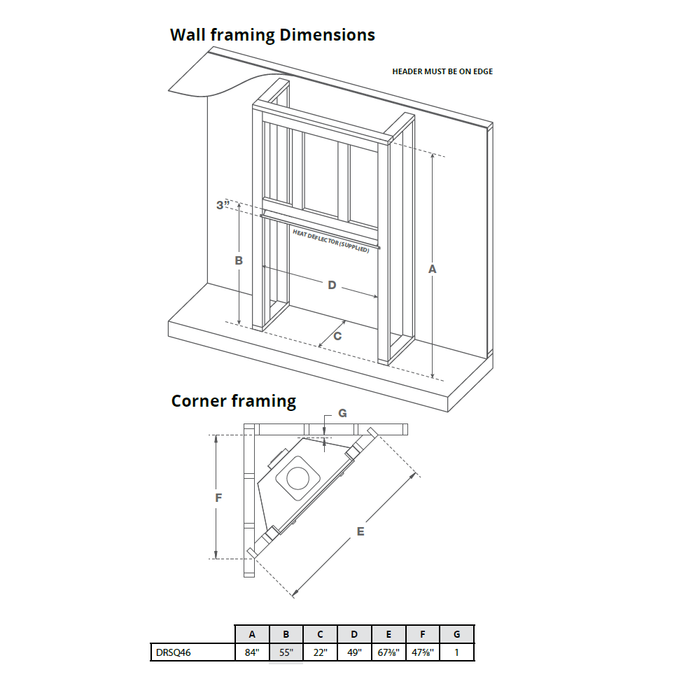 Montigo DelRay 46-Inch Full Load Square Direct Vent Gas Fireplace