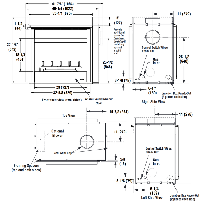 Superior DRT35ST 35-Inch Direct Vent Gas Fireplace