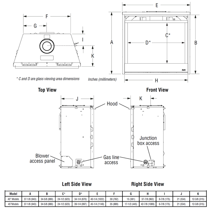 Superior DRT4240 40-Inch Direct Vent Gas Fireplace