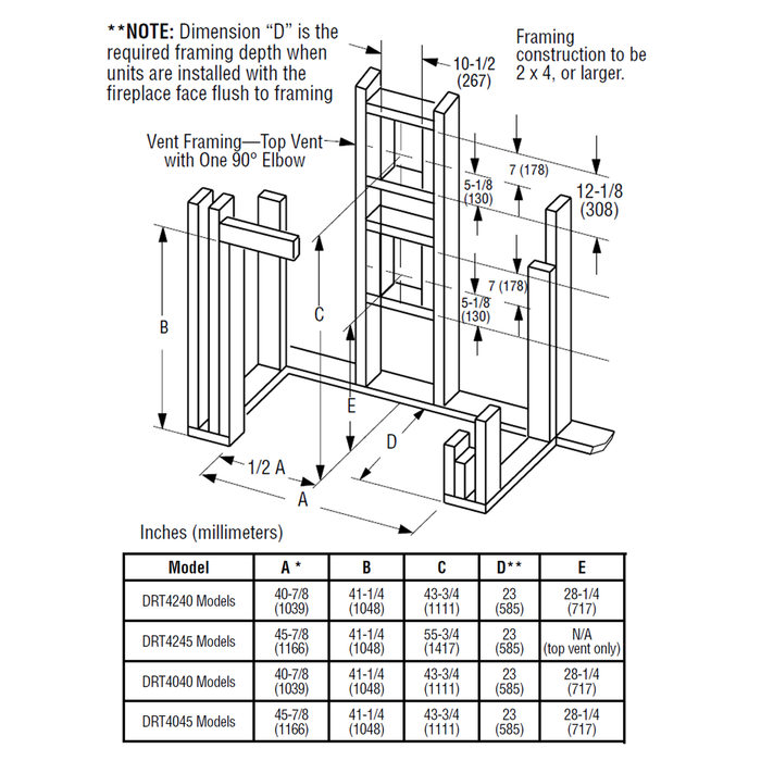 Superior DRT4245 45-Inch Direct Vent Gas Fireplace