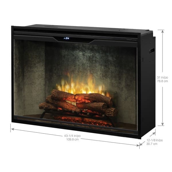 Dimplex Revillusion 42 Inch Built-In Electric Firebox Herringbone 500002410