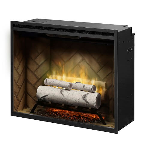 Dimplex Revillusion 36 Inch Portrait Built-In Electric Firebox Herringbone 500002398