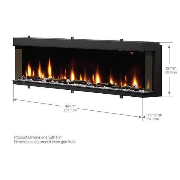 Dimplex Ignite XL Bold 100" Linear 3 Sided Electric Fireplace XLF10017-XD