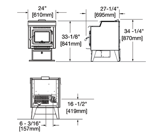 True North TN40 Pellet Stove