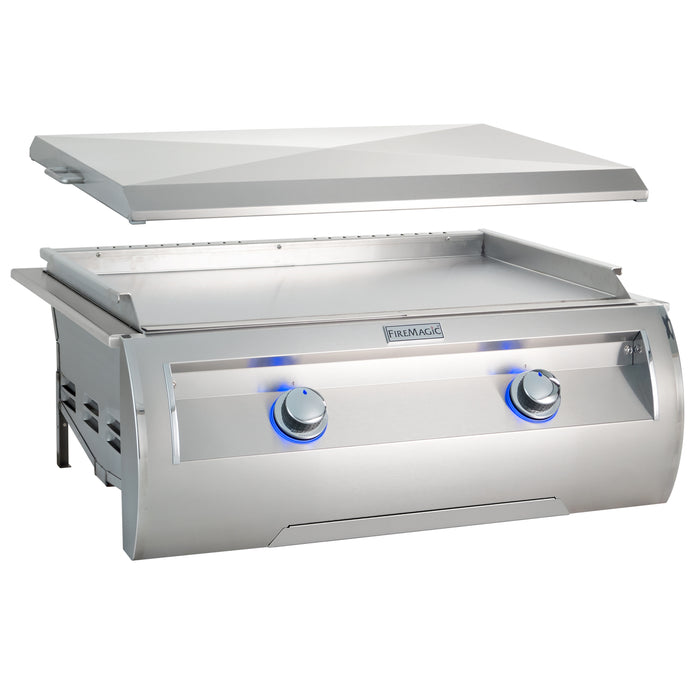 Fire Magic Echelon Diamond 30-Inch Built-In Griddle With Stainless Steel Cover - E660i-0T4