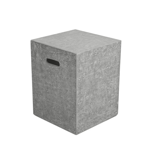 Elementi Square Light Gray Travertine Texture Tank Cover ONB016